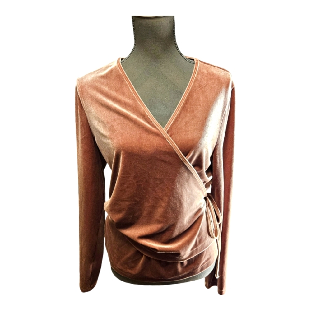 Madewell Rose Velvet Wrap Tie Cardigan size XL NWT